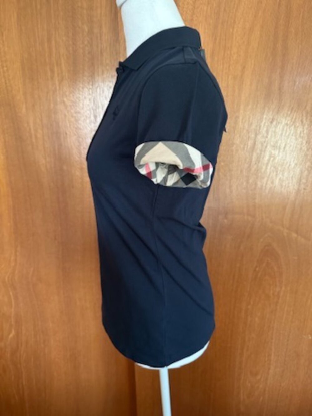 NWT! RARE! BURBERRY Women's Collar Cotton Polo Shirt In Navy Size S 38666691 - Picture 2 of 11